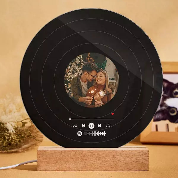 Customized Printed Black Acrylic Music Plaque Night Light Customized Spotify Led Light Lamp