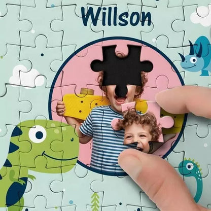 99*150mm Custom Photo Puzzle Cartoon Dinosaur 35 Pieces Kids Toys