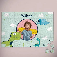 Load image into Gallery viewer, 99*150mm Custom Photo Puzzle Cartoon Dinosaur 35 Pieces Kids Toys
