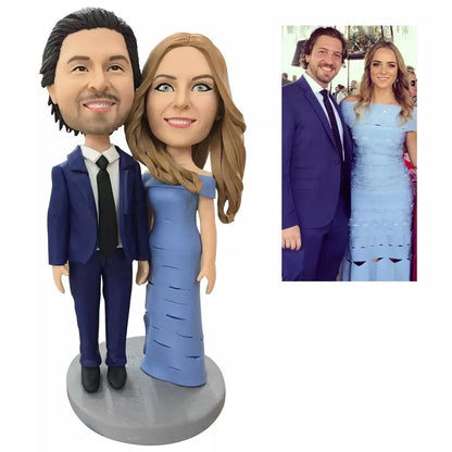 Fully Customizable 2 Persons Bobblehead Figure Sculpting Clay