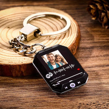 Load image into Gallery viewer, Spotify Code Gifts Personalised Keychains Crystal Picture Frame Spotify Keychain
