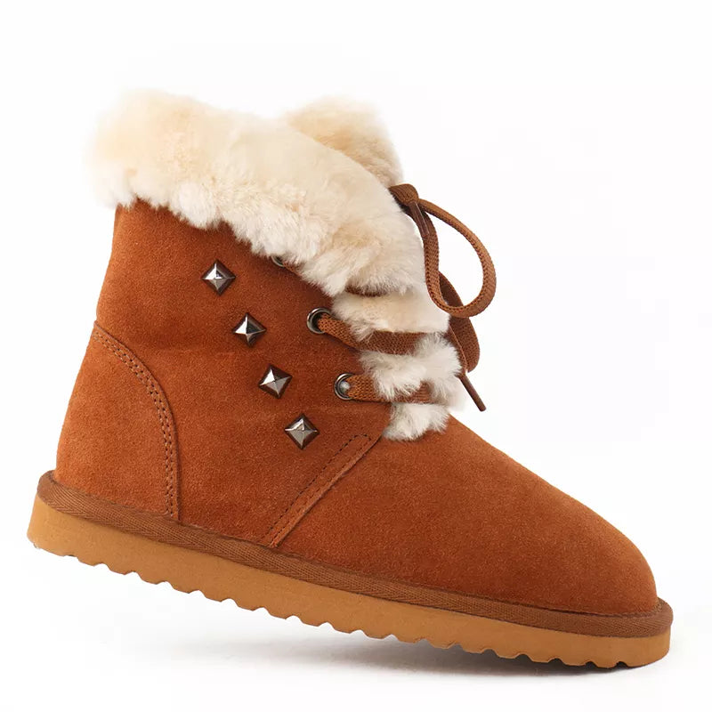 Women Waterproof Snow Boots Platform Keep Warm Ankle Winter Boots With Thick Fur