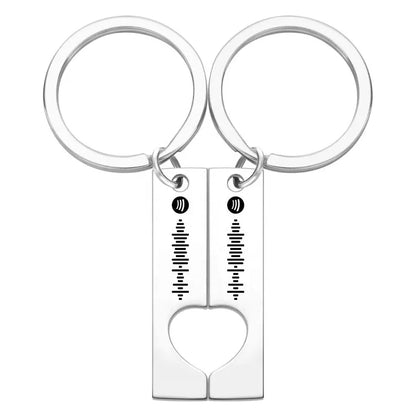 Custom Spotify Code Key Ring Manufacturing Stainless Steel Laser Engraved Metal Key Chains