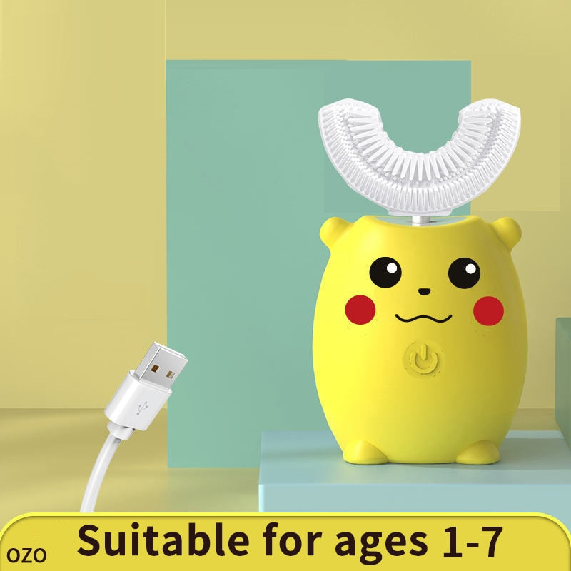Sonic Kids Electric Cartoon Pattern Toothbrush