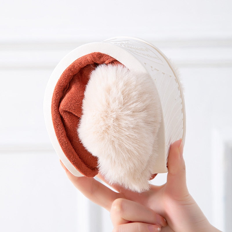 New Men Women Cotton Slippers Plush Fleece Fluffy