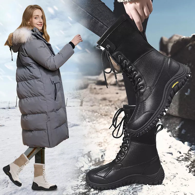 Winter Martin Snow Boots Waterproof And Anti-Skid High Barrel Cotton Shoes