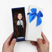 Load image into Gallery viewer, Personalize Couple Holding Birthday Cake Custom Made Bobblehead Figurine
