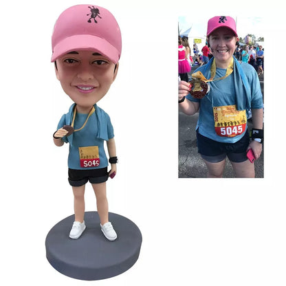 Fully Customizable 1 Person Custom Bobblehead With Engraved Text