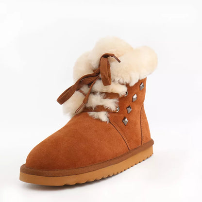 Women Waterproof Snow Boots Platform Keep Warm Ankle Winter Boots With Thick Fur