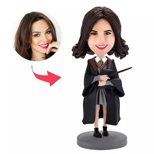 Hermione Granger Custom Bobblehead Figures Clay Doll With Engraved Text