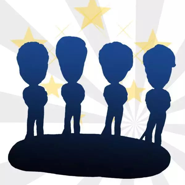 Fully Customizable 4 Persons Figurines Bespoke Portrait Sculpture