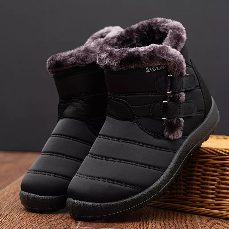 The Latest Waterproof PU Material Warm Cotton Shoes And Anti-Skiing Boots