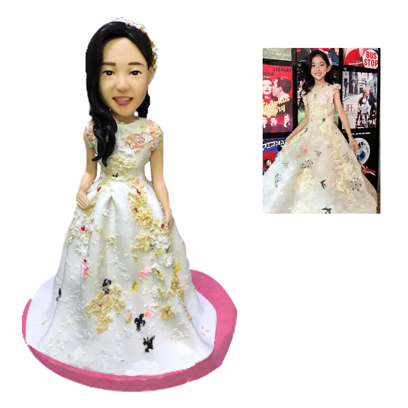 Fully Customizable 1 Person Custom Bobblehead With Engraved Text