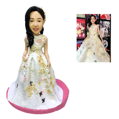 Fully Customizable 1 Person Custom Bobblehead With Engraved Text