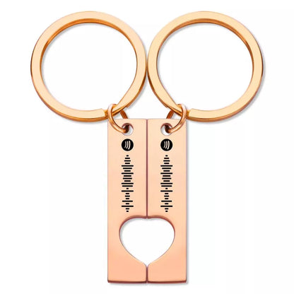 Custom Spotify Code Key Ring Manufacturing Stainless Steel Laser Engraved Metal Key Chains