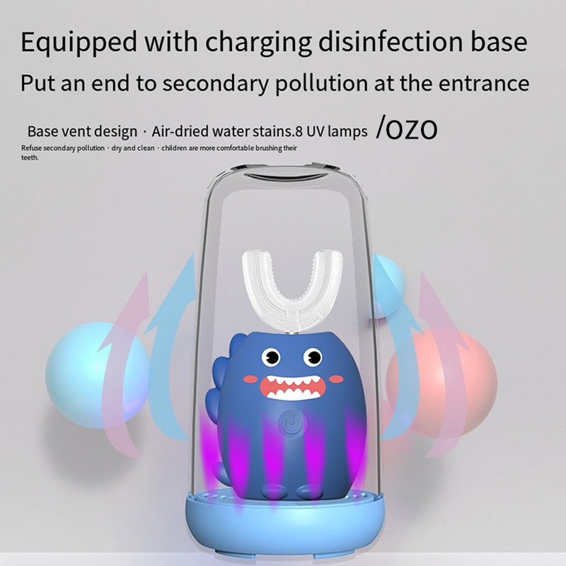 Sonic Kids Electric Cartoon Pattern Toothbrush
