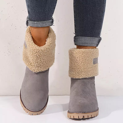 Hot Style Medium Tube Thick Heel Suede Women's Boots