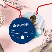 Load image into Gallery viewer, Custom Engraved Spotify Premium Music Song Ornaments Double Side Photo Hanging Ornament
