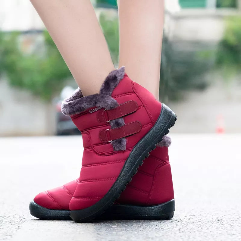 The Latest Waterproof PU Material Warm Cotton Shoes And Anti-Skiing Boots