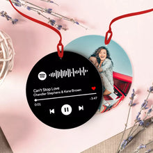 Load image into Gallery viewer, Custom Engraved Spotify Premium Music Song Ornaments Double Side Photo Hanging Ornament
