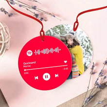 Load image into Gallery viewer, Custom Engraved Spotify Premium Music Song Ornaments Double Side Photo Hanging Ornament
