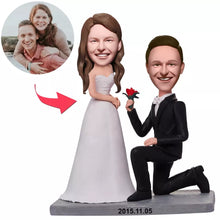 Load image into Gallery viewer, Handmade Custom Bobblehead Doll Proposal Clay Figurines For Wedding Decoration
