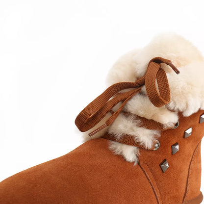 Women Waterproof Snow Boots Platform Keep Warm Ankle Winter Boots With Thick Fur