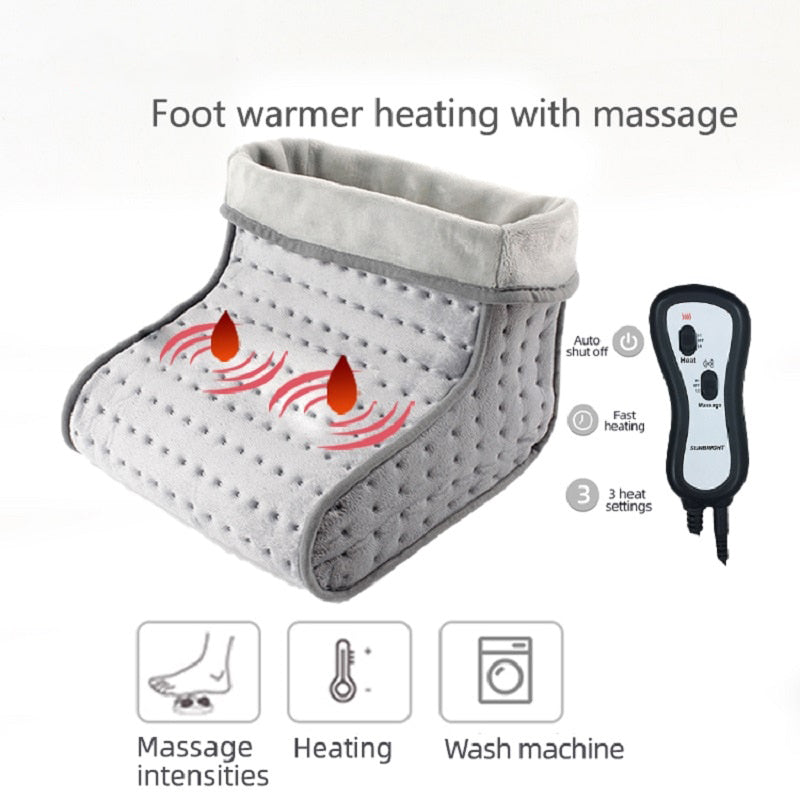 US Plug Electric Heated Foot Warmer Washable
