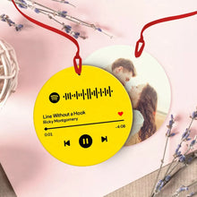 Load image into Gallery viewer, Custom Engraved Spotify Premium Music Song Ornaments Double Side Photo Hanging Ornament
