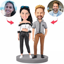 Load image into Gallery viewer, Custom Polym Clay Figure Munecas De Arcila Modern Sexy Couple Bobblehead Couple Decoration Doll
