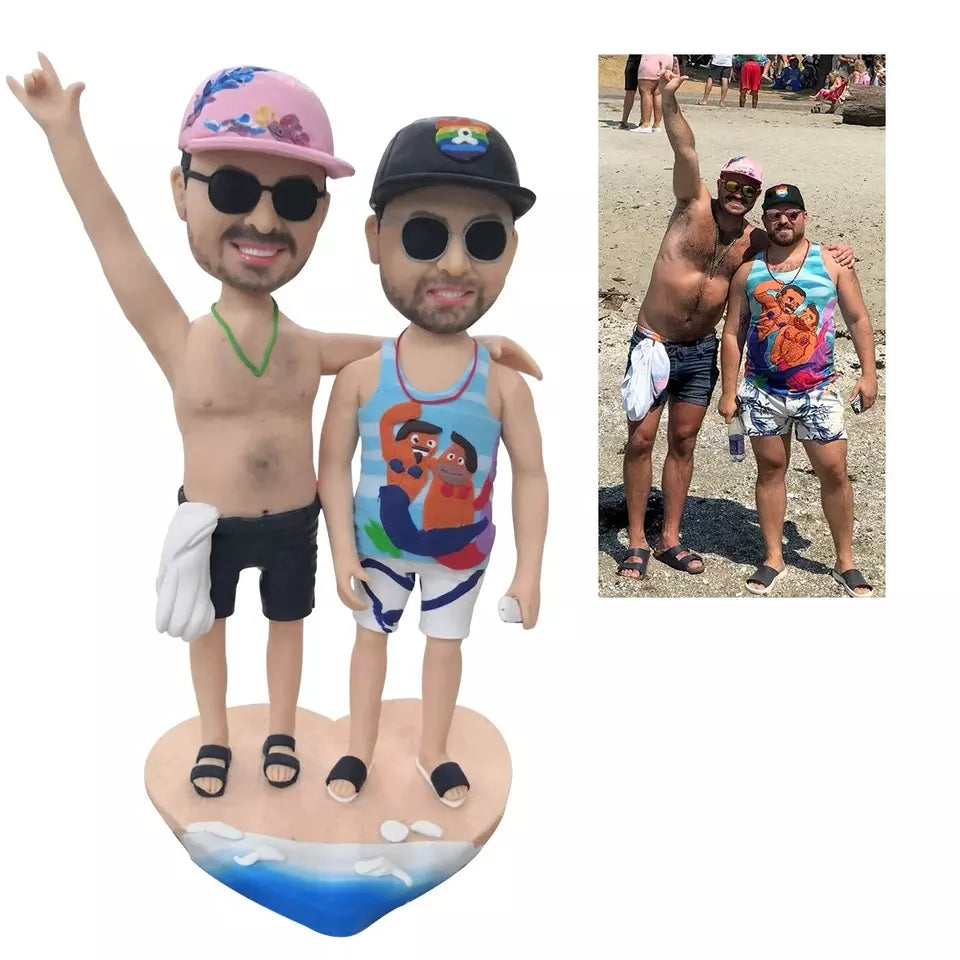 Fully Customizable 2 Persons Bobblehead Figure Sculpting Clay