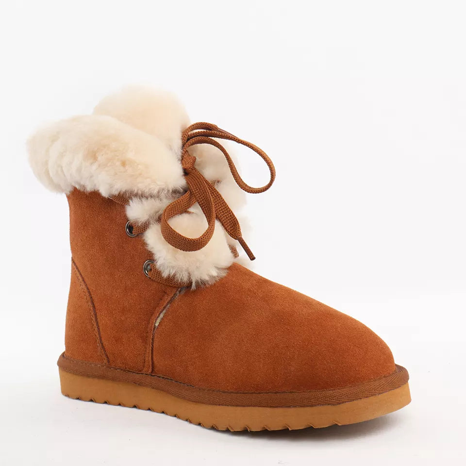 Women Waterproof Snow Boots Platform Keep Warm Ankle Winter Boots With Thick Fur