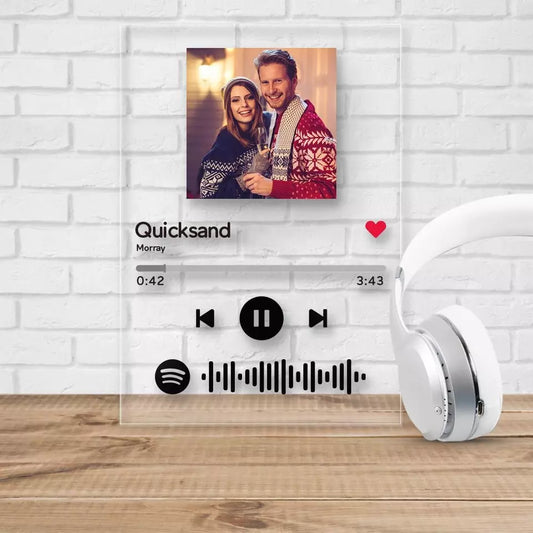 Personalized Gift Custom Music Album Cover Glass Art Acrylic Spotify Plaque