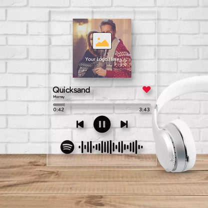 Personalized Gift Custom Music Album Cover Glass Art Acrylic Spotify Plaque