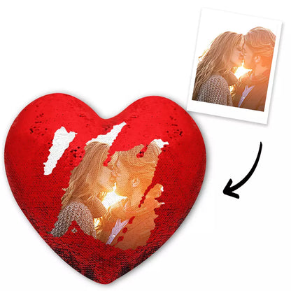 Heart Shaped Home Decor Pattern Throw Pillow Sofa Cushion Magic Reversible