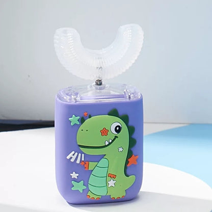 Smart Cartoon Pattern Kids Toothbrush 360 Degree Silicone Soft Brush for Children