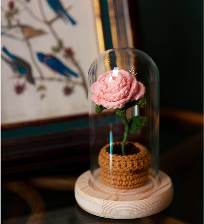 Hand-woven Bouquet Rose Sunflower Wool Hook Crochet Full Set Of Production Materials Package finished gift