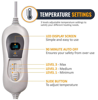 EU Plug Electric Heated Foot Warmer Washable