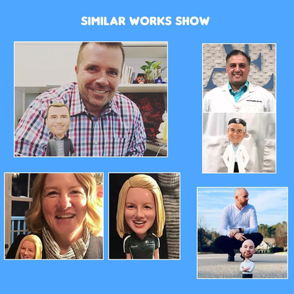 Customized Polymer Clay Bobblehead Holding Doll Bottle Clay Figures