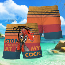 Load image into Gallery viewer, Stop Staring At My Cock Beach Shorts
