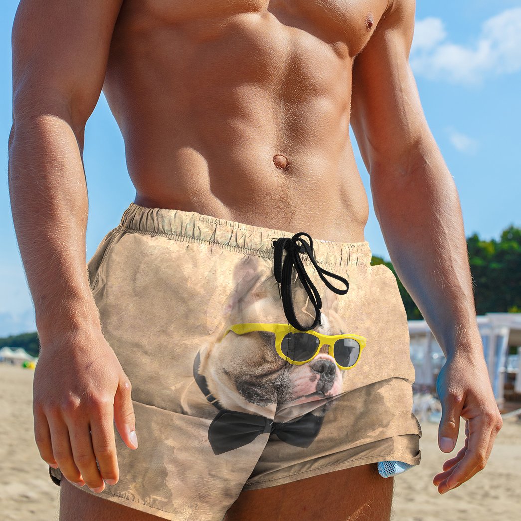 Bulldog 3D Beach Shorts Sunglasses