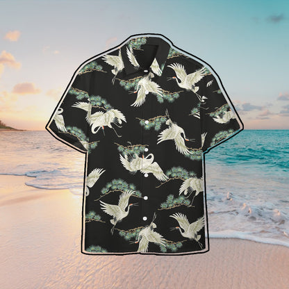 Retro Crane Button Shirt
