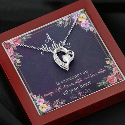 A Mother Is Someone You Laugh With Forever Love Necklace