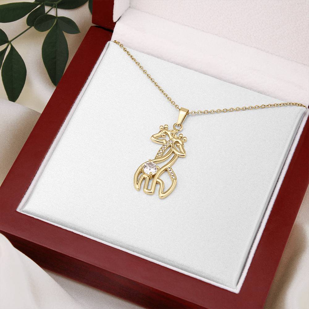 To My Mom Giraffe Necklace