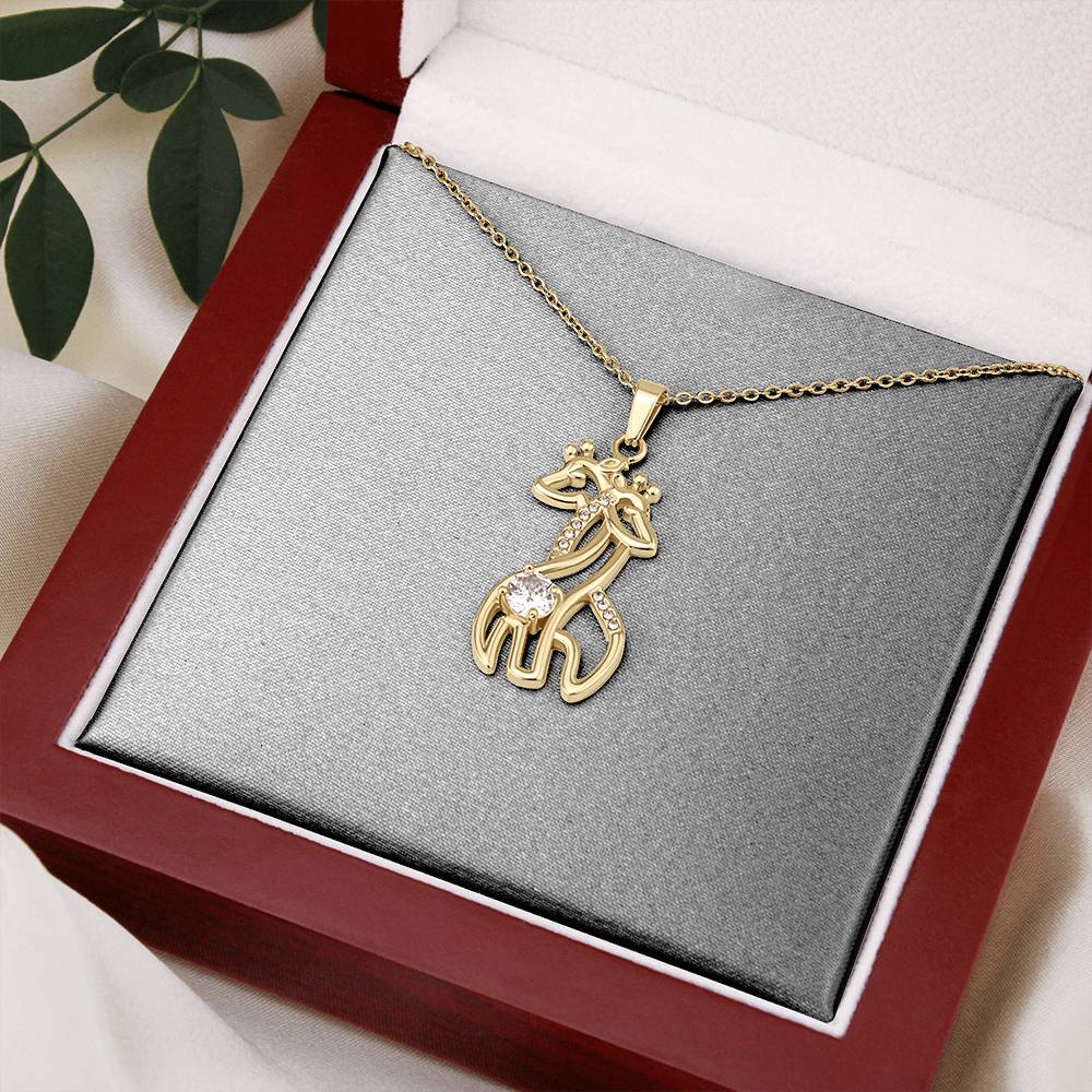 To My Mom Giraffe Necklace