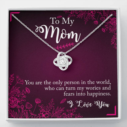 To My Mom Love Knot Necklace