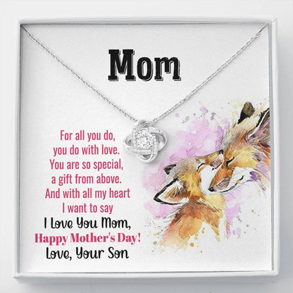 Mom You Are So Special Love Knot Necklace