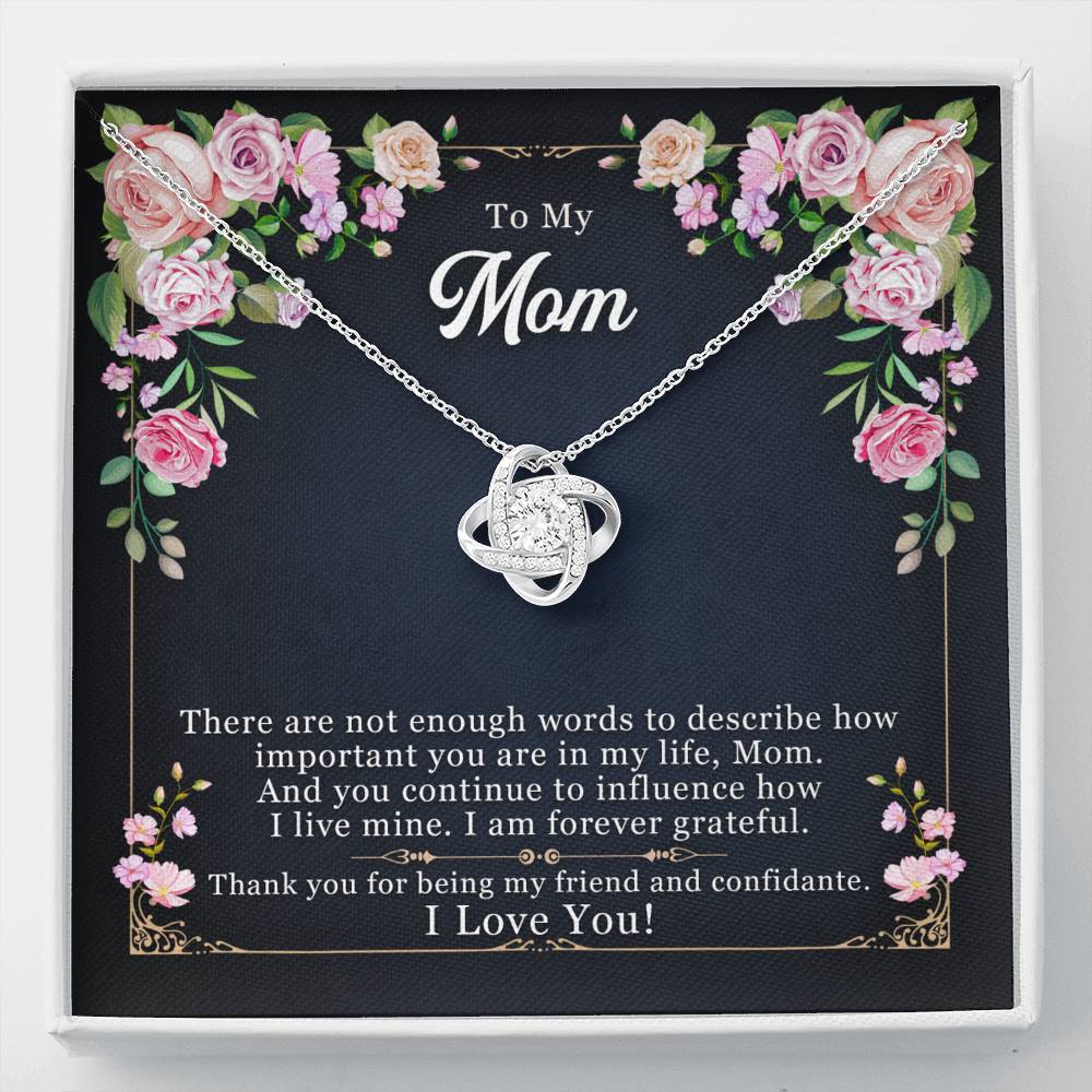 To My Mom Love Knot Necklace