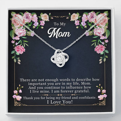 To My Mom Love Knot Necklace