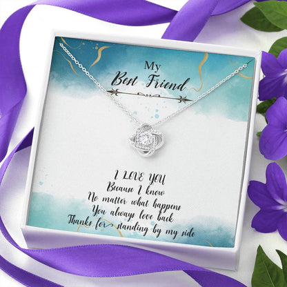 Love Knot Necklace with POD Message Card